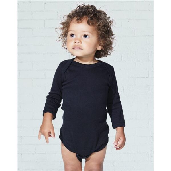 Infant Long Sleeve Baby Rib Bodysuit Thumbnail
