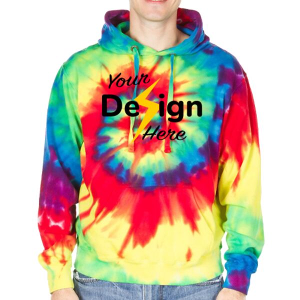 Multi-Color Spiral Pullover Hooded Sweatshirt Thumbnail