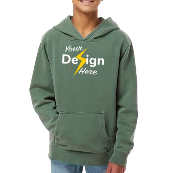 Youth Midweight Pigment-Dyed Hooded Sweatshirt Thumbnail
