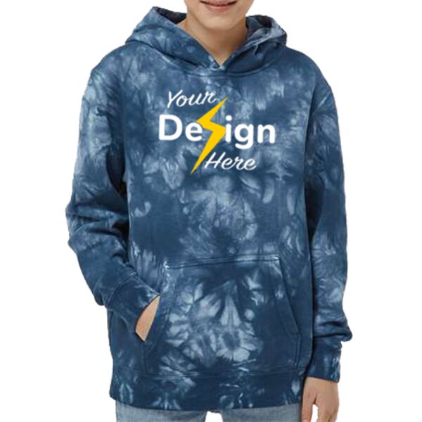 Youth Midweight Tie-Dyed Hooded Sweatshirt Thumbnail