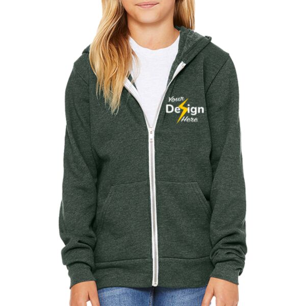 Youth Sponge Fleece Full-Zip Hoodie Thumbnail