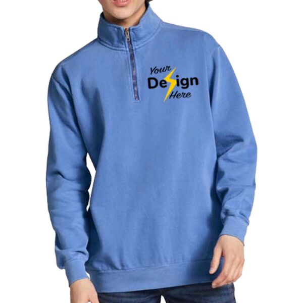 Garment-Dyed Quarter Zip Sweatshirt Thumbnail