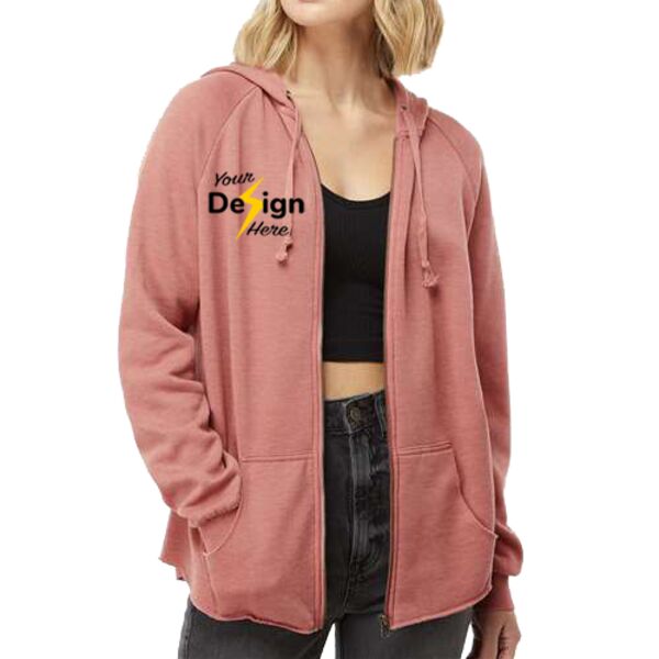 Women's California Wave Wash Full-Zip Hooded Sweatshirt Thumbnail