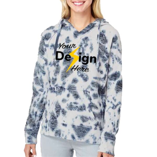 Women’s Courtney Burnout V-Notch Hooded Sweatshirt Thumbnail