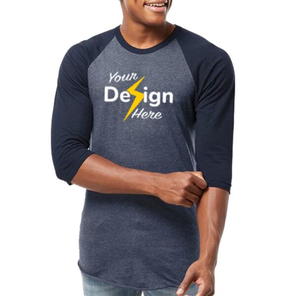 Unisex Fine Jersey Raglan T-Shirt Thumbnail