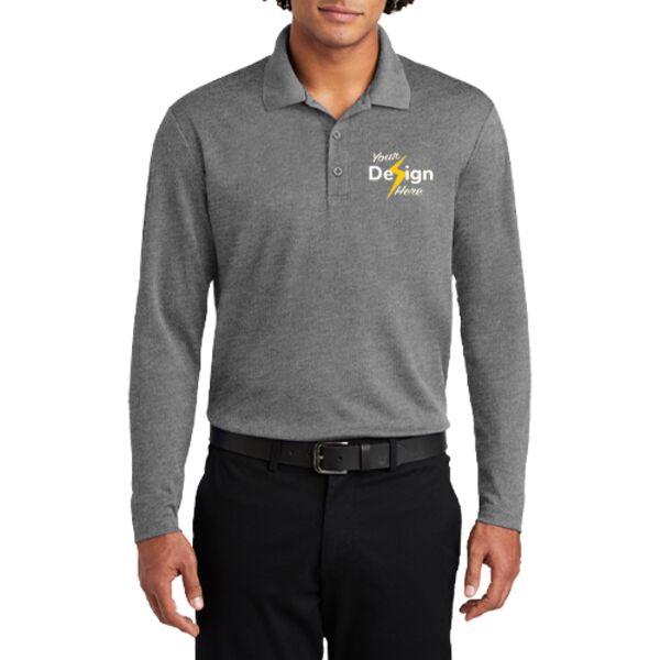 PosiCharge ® RacerMesh ® Long Sleeve Polo Thumbnail