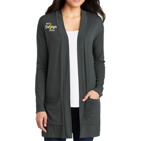 Ladies Concept Long Pocket Cardigan Thumbnail