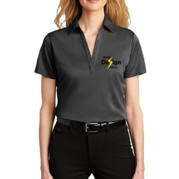 Ladies Heathered Silk Touch Performance Polo Thumbnail