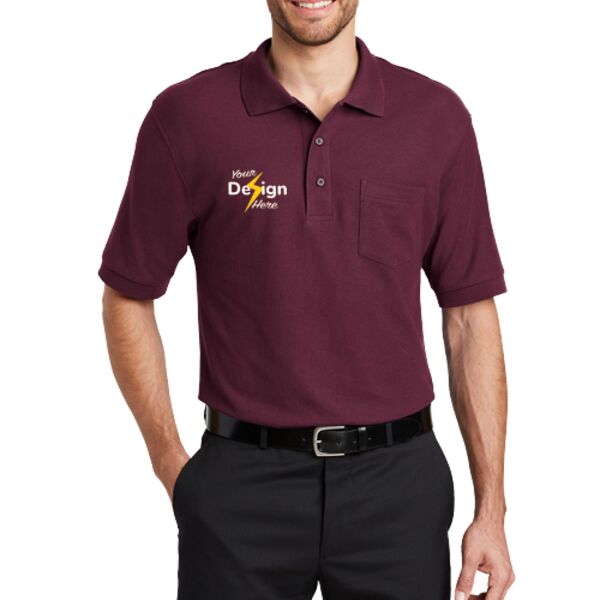 Tall Silk Touch Polo with Pocket Thumbnail