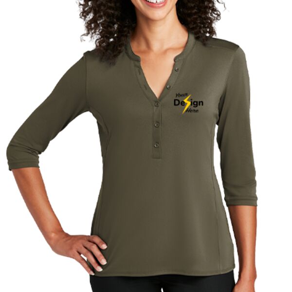 Ladies UV Choice Pique Henley Thumbnail