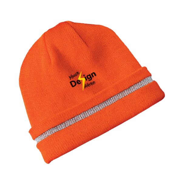 Enhanced Visibility Beanie with Reflective Stripe Thumbnail