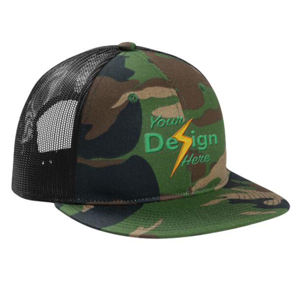 Snapback Flat Bill Trucker Cap Thumbnail