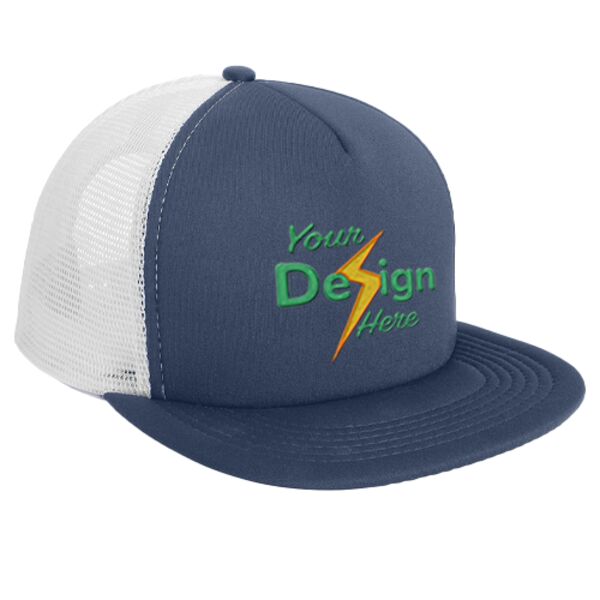 Flat Bill Snapback Trucker Cap Thumbnail