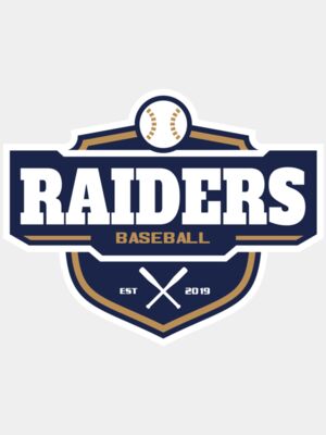 Raiders Baseball logo template 02