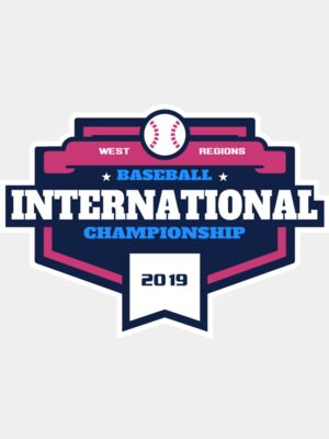 Baseball International Championship logo template