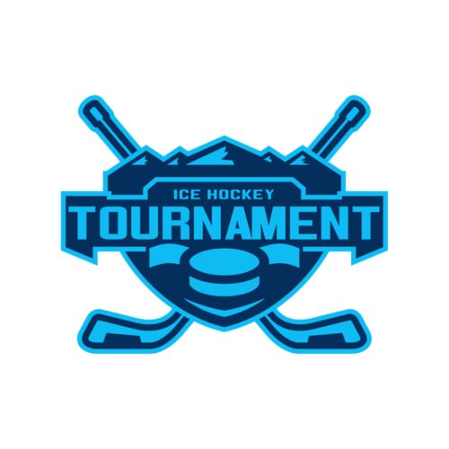Tournament Ice Hockey logo template Thumbnail