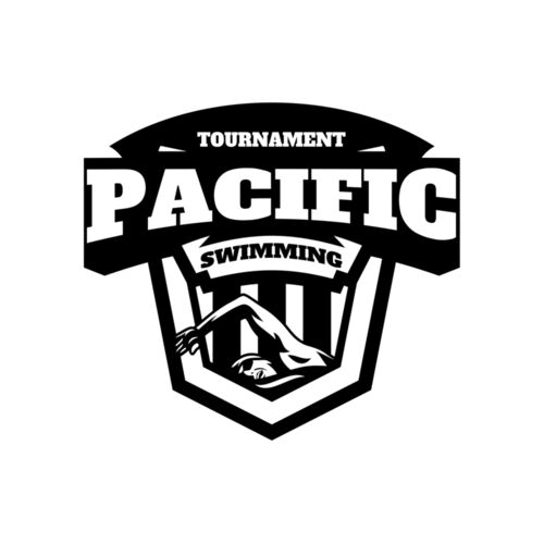 Pacific Swimming Tournament logo template Thumbnail