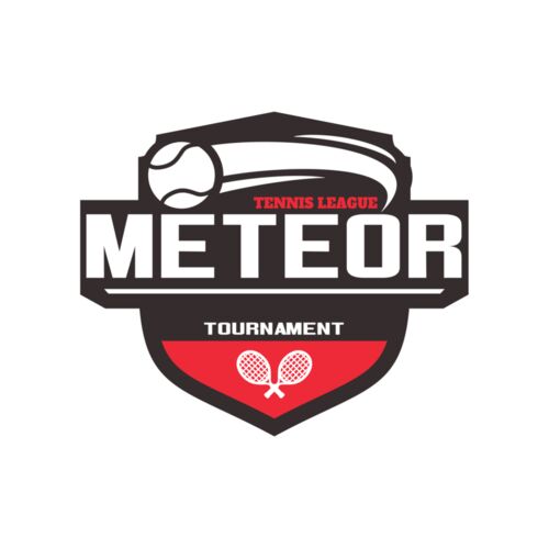 Meteor Tennis League Tournament logo template Thumbnail
